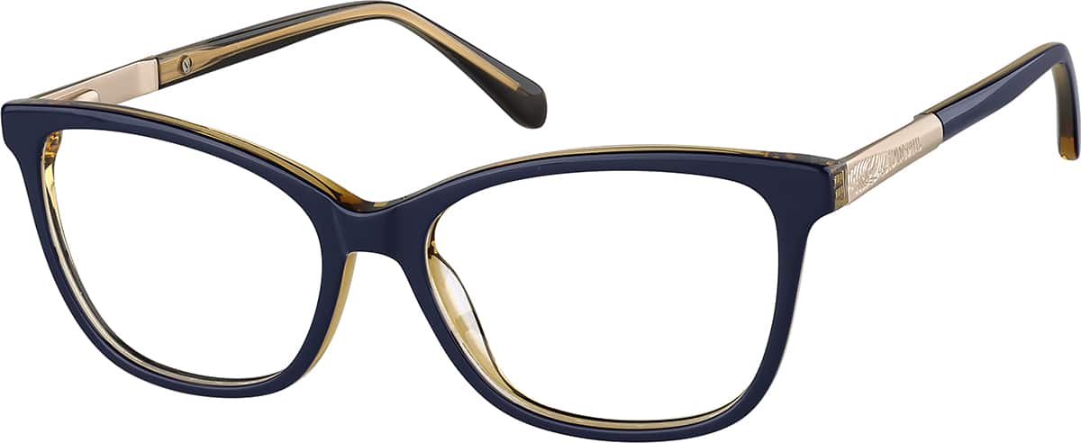 Angle view of Cat-Eye Glasses 7834516 in Blue