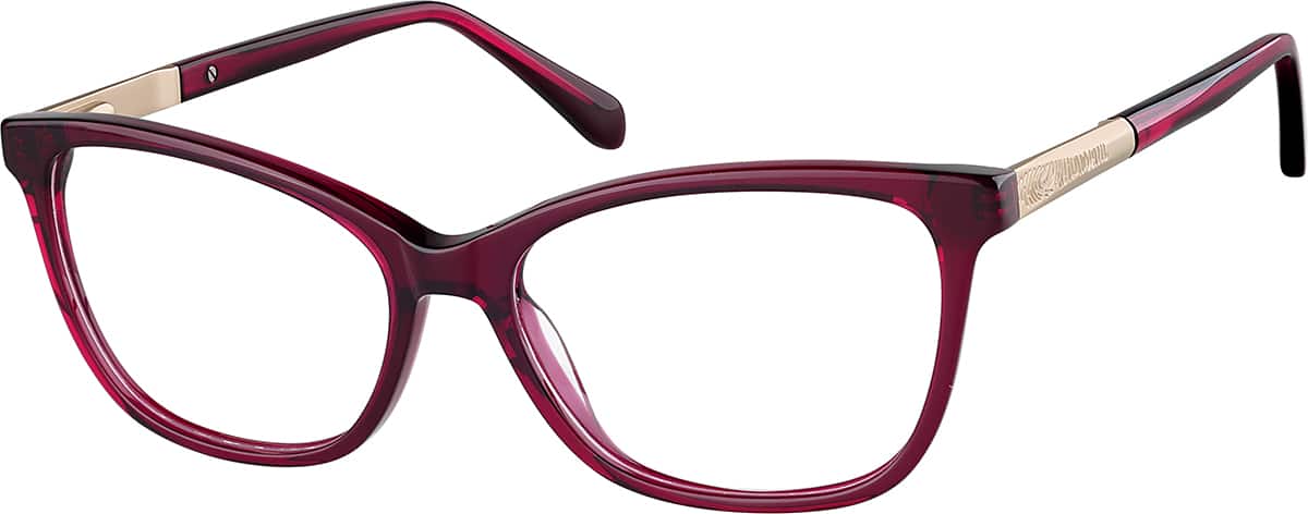 Burgundy Cat-Eye Glasses #7834518