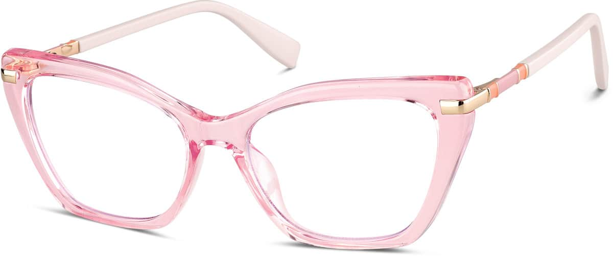 Angle view of Cat-Eye Glasses 7835119 in Pink