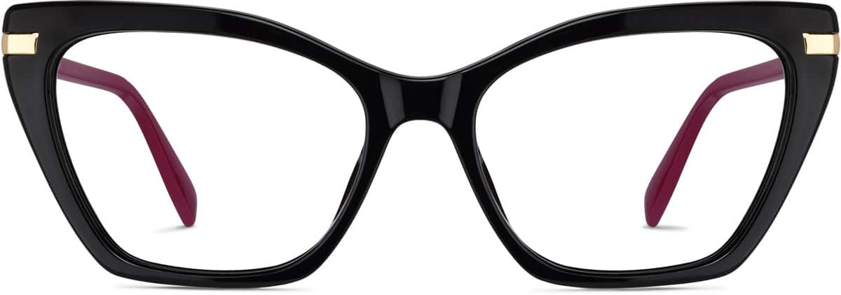 Front view of Cat-Eye Glasses 7835121 in Black