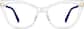 Front view of Cat-Eye Glasses 7835123 in Clear thumbnail