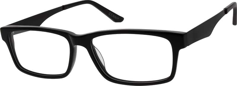 Angle view of Rectangle Glasses 783521 in Black