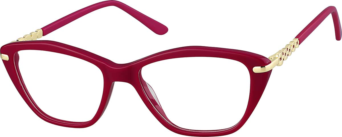 Angle view of Cat-Eye Glasses 7835617 in Purple