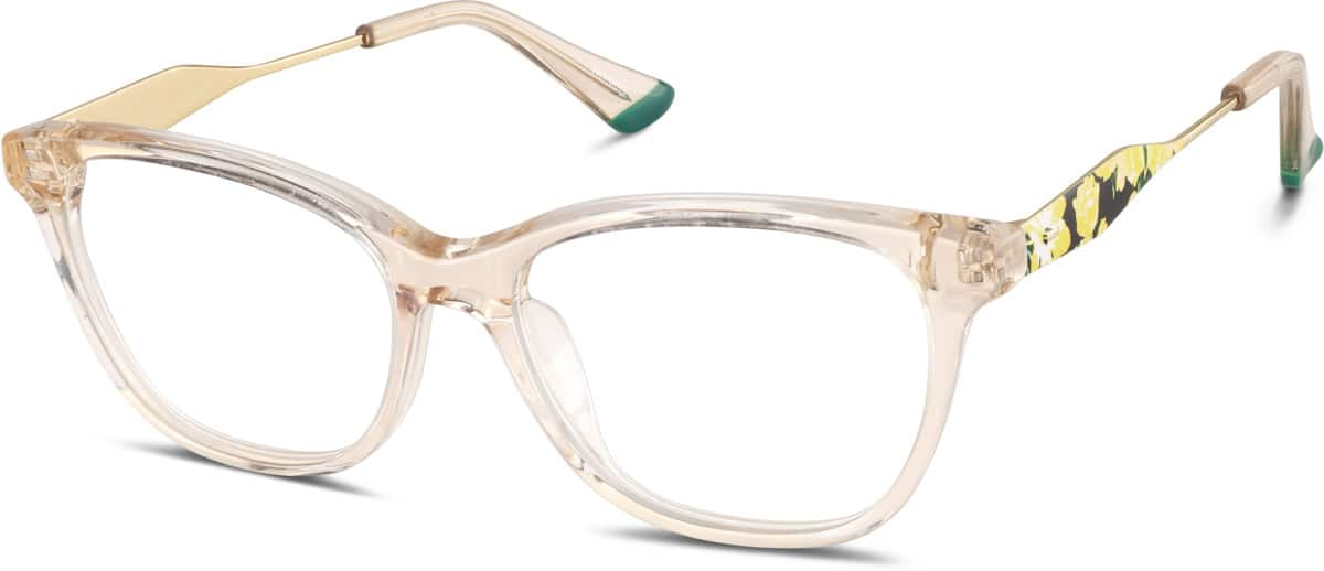 Angle view of Cat-Eye Glasses 7835833 in Beige