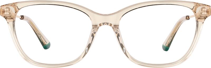 Beige Cat-Eye Glasses