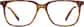 Front view of Rectangle Glasses 7835925 in Tortoiseshell thumbnail