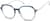 Angle view of Geometric Glasses 7837516 in Blue thumbnail