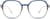 Front view of Geometric Glasses 7837516 in Blue thumbnail