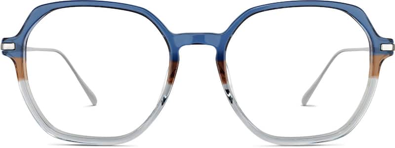 Blue Geometric Glasses