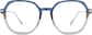 Front view of Geometric Glasses 7837516 in Blue thumbnail