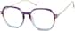 Angle view of Geometric Glasses 7837517 in Purple thumbnail