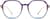Front view of Geometric Glasses 7837517 in Purple thumbnail