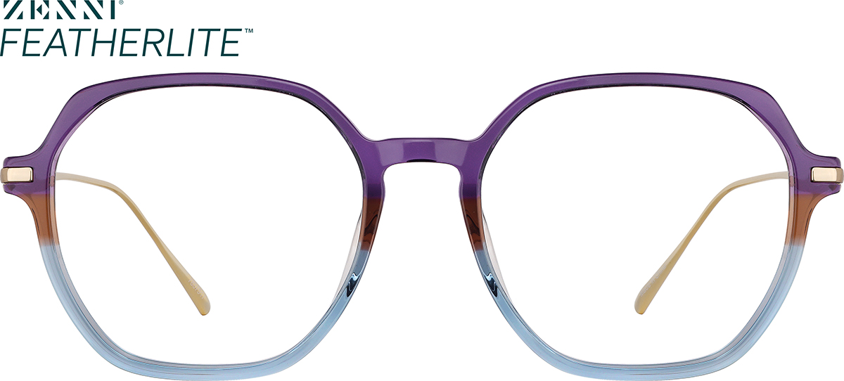 Purple Geometric Glasses