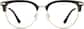 Front view of Browline Glasses 7837621 in Black thumbnail