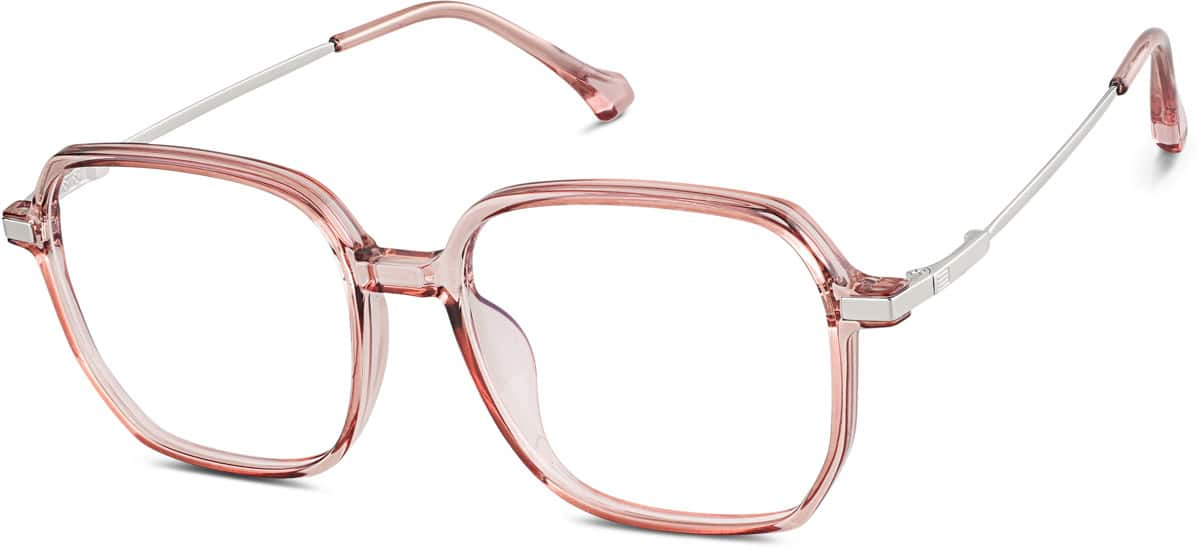 Angle view of Square Glasses 7837719 in Pink