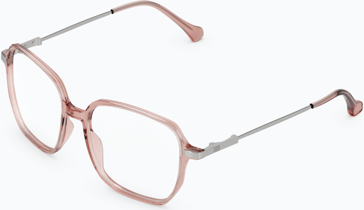 Angle view of Square Glasses 7837719 in Pink thumbnail