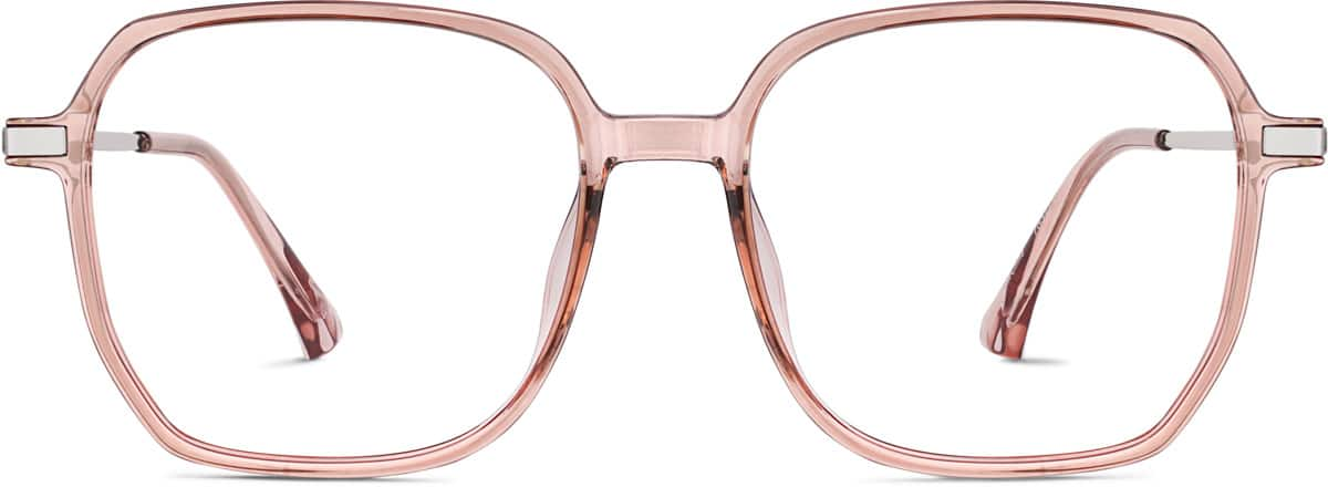 Front view of Square Glasses 7837719 in Pink