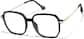 Angle view of Square Glasses 7837721 in Black thumbnail