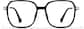 Front view of Square Glasses 7837721 in Black thumbnail