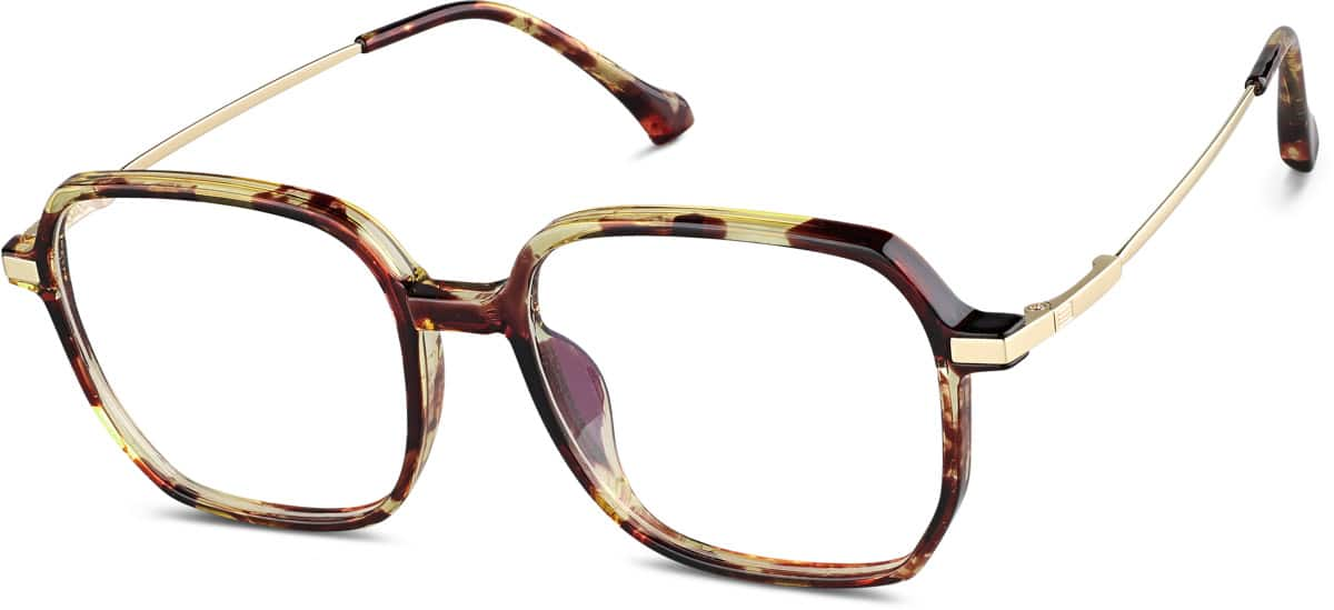 Angle view of Square Glasses 7837725 in Tortoiseshell