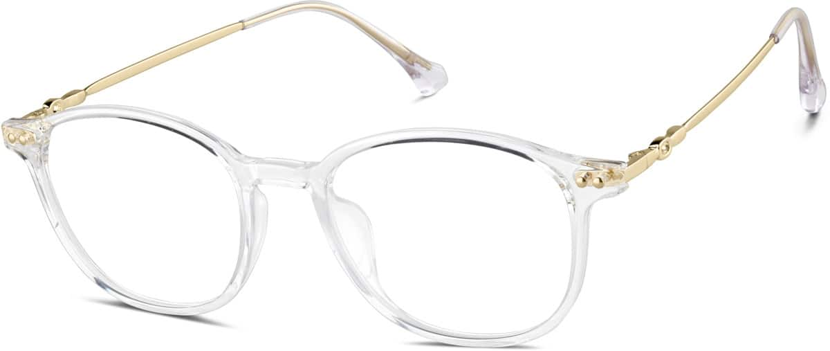 Angle view of Square Glasses 7837823 in Clear