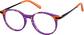 Angle view of Kids' Round Glasses 7837917 in Purple thumbnail