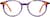 Front view of Kids' Round Glasses 7837917 in Purple thumbnail