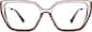 Front view of Premium Cat-Eye Glasses 7838015 in Brown thumbnail