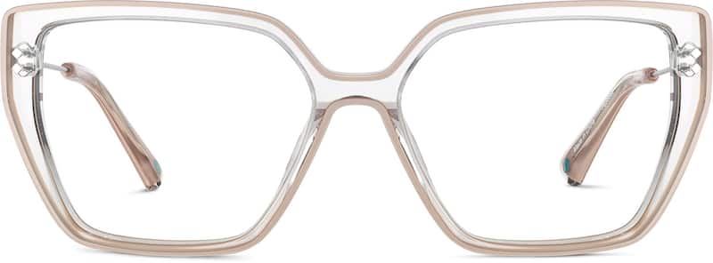 Cream Premium Cat-Eye Glasses