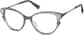 Angle view of Premium Cat-Eye Glasses 7838212 in Gray thumbnail