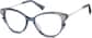 Angle view of Premium Cat-Eye Glasses 7838216 in Blue thumbnail