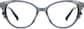 Front view of Premium Cat-Eye Glasses 7838216 in Blue thumbnail