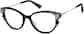 Angle view of Premium Cat-Eye Glasses 7838221 in Black thumbnail