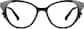 Front view of Premium Cat-Eye Glasses 7838221 in Black thumbnail