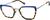 Angle view of Premium Geometric Glasses 7838316 in Blue thumbnail