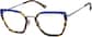 Angle view of Premium Geometric Glasses 7838316 in Blue thumbnail