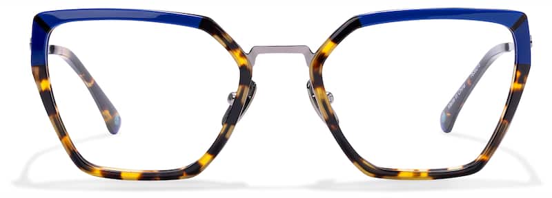Blue Premium Geometric Glasses