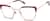 Angle view of Premium Geometric Glasses 7838318 in Red thumbnail