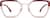 Front view of Premium Geometric Glasses 7838318 in Red thumbnail