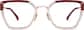 Front view of Premium Geometric Glasses 7838318 in Red thumbnail
