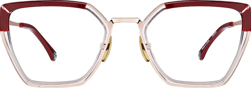 Red Premium Geometric Glasses