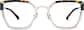 Front view of Premium Geometric Glasses 7838325 in Tortoiseshell thumbnail
