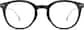 Front view of Round Glasses 7838921 in Black thumbnail