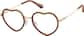Angle view of Heart-Shaped Glasses 7839215 in Brown thumbnail