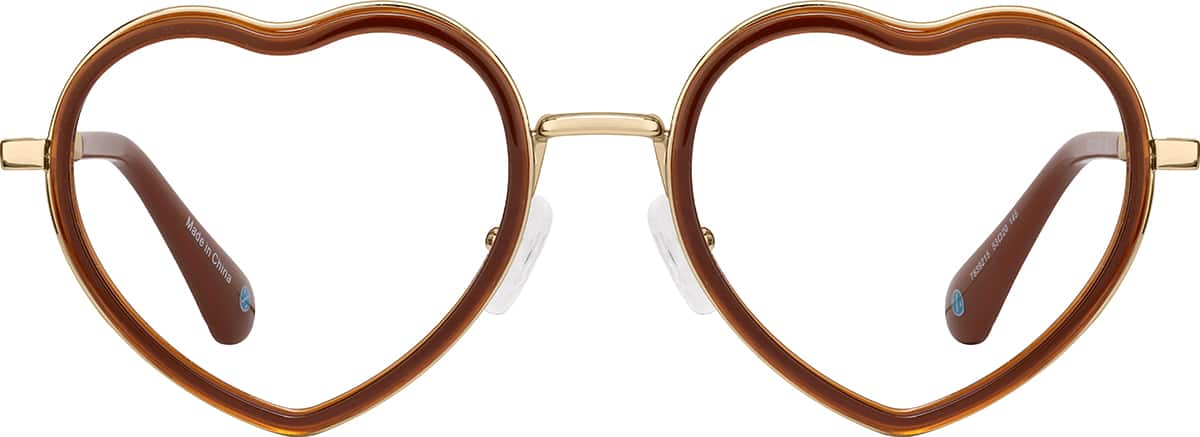 Front view of Heart-Shaped 7839215 in Brown