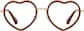 Front view of Heart-Shaped Glasses 7839215 in Brown thumbnail