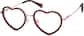 Angle view of Heart-Shaped Glasses 7839218 in Red thumbnail