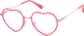 Angle view of Heart-Shaped Glasses 7839219 in Pink thumbnail