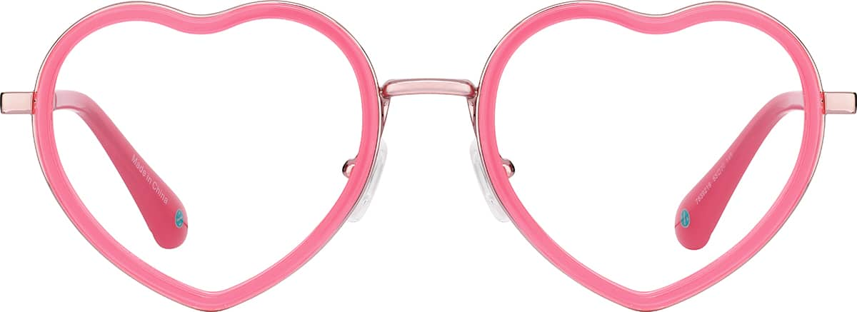 Front view of Heart-Shaped 7839219 in Pink