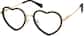 Angle view of Heart-Shaped Glasses 7839221 in Black thumbnail